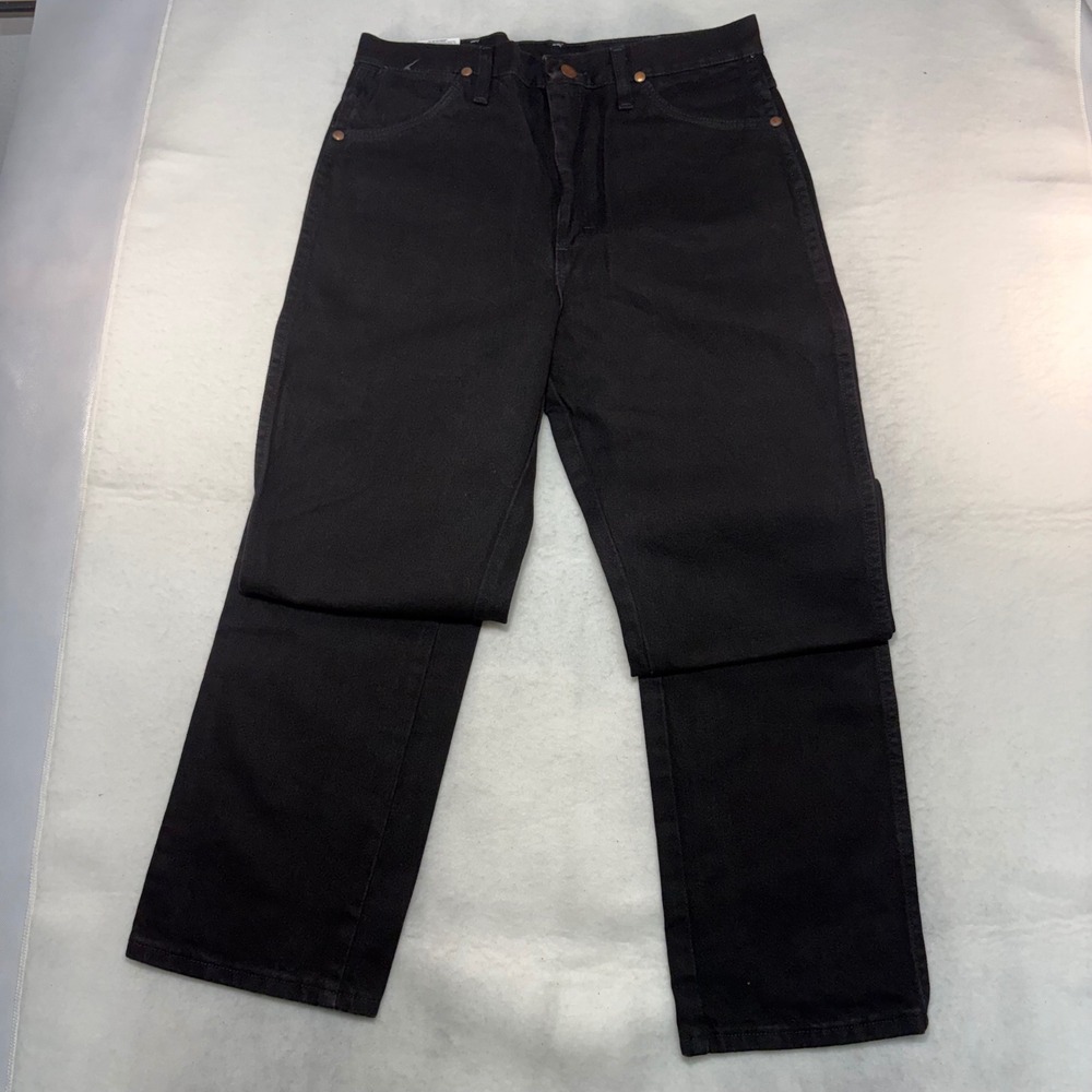 Wrangler 936WBK‎ Cowboy Cut Slim Fit Jeans Black Mens 32x38 NWT Heavyweight Tall